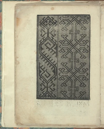 Opera Nova Universali intitulata Corona di racammi, page 23 (verso) by Giovanni Andrea Vavassore, book, 1530