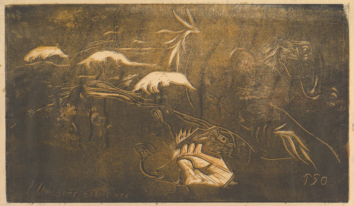 The Universe Is Created by Paul Gauguin, print, 1893-1894