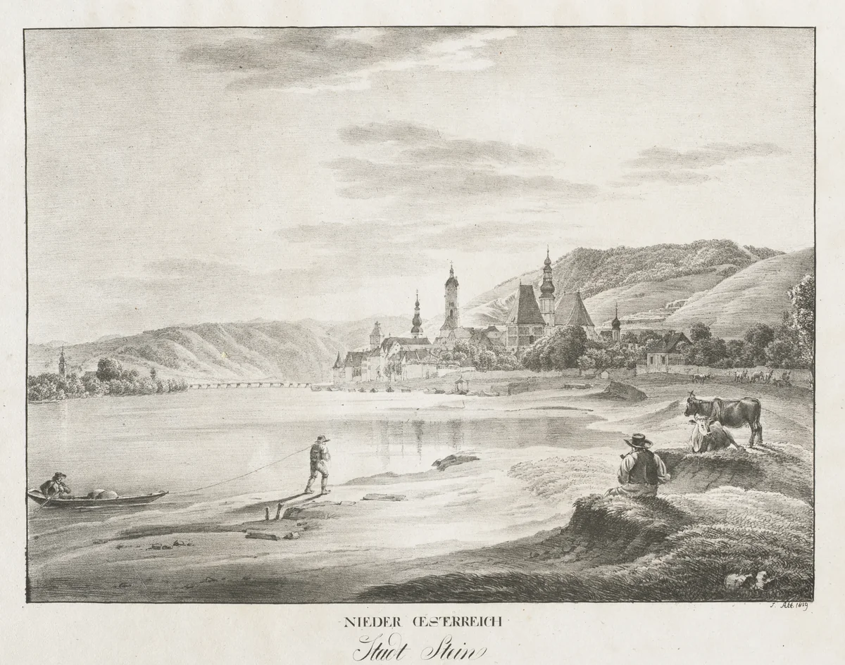 Nieder-oesterreich, Stadt Stein by Jakob Alt, print, 1819