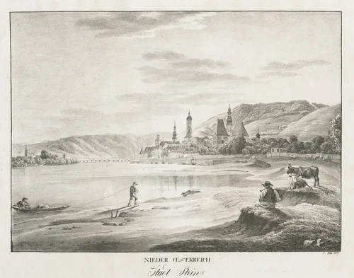 Nieder-oesterreich, Stadt Stein by Jakob Alt, print, 1819