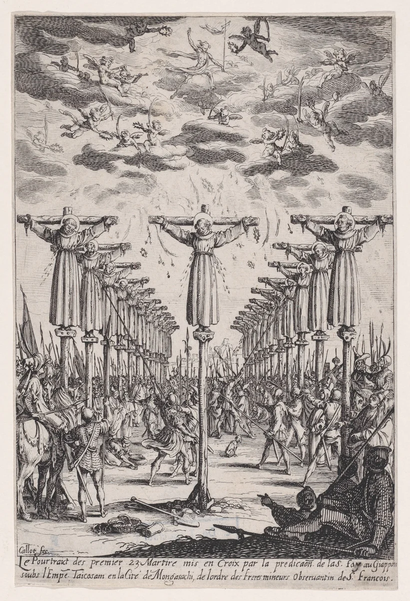 Les Martyrs du Japon (The Martyrs of Japan) by Jacques Callot, print, 1622-1632