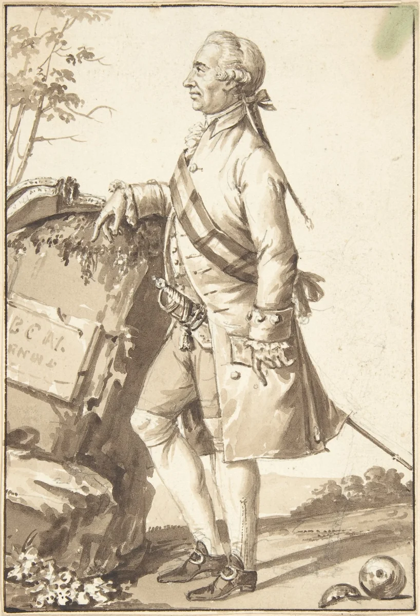 Portrait of Karl Wilhelm Ferdinand by Jean-Baptiste-François Bosio, drawing, 1780-1827