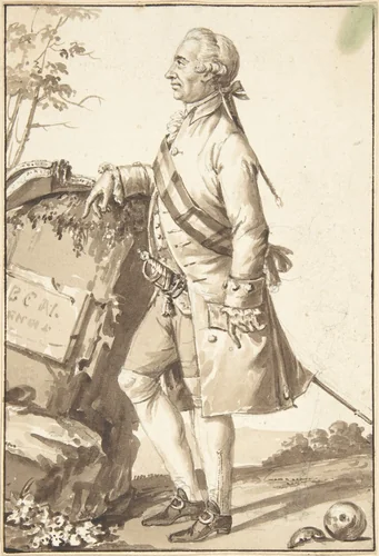Portrait of Karl Wilhelm Ferdinand by Jean-Baptiste-François Bosio, drawing, 1780-1827