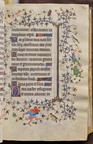 Hours of Charles the Noble, King of Navarre (1361-1425): fol. 40r, Text by Master of the Brussels Initials and Associates, book, 1400-1410
