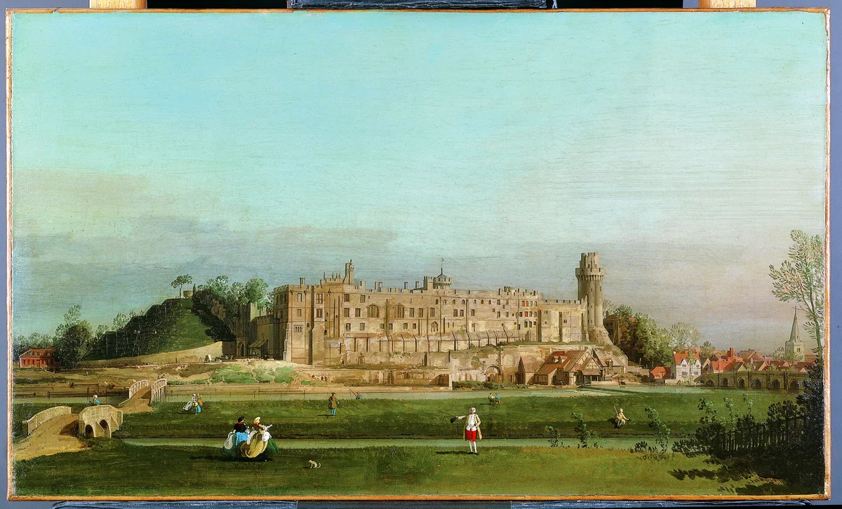 Warwick Castle by Canaletto, painting, 1748