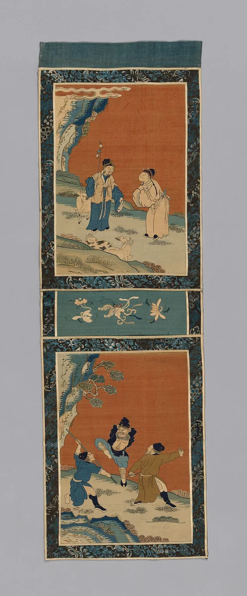Panel (For a Screen) by China, textile, 1875-1900