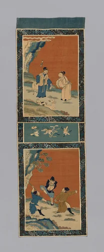 Panel (For a Screen) by China, textile, 1875-1900