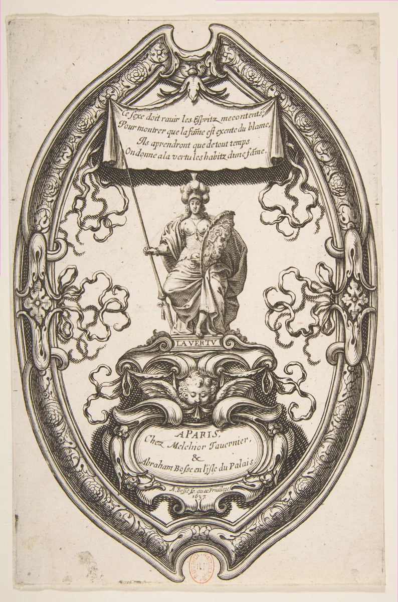 Virtue: Athena by Abraham Bosse, print, 1637