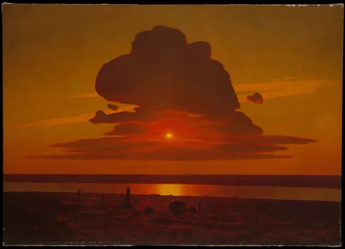 Red Sunset by Arkhyp Kuindzhi, painting, 1905-1908