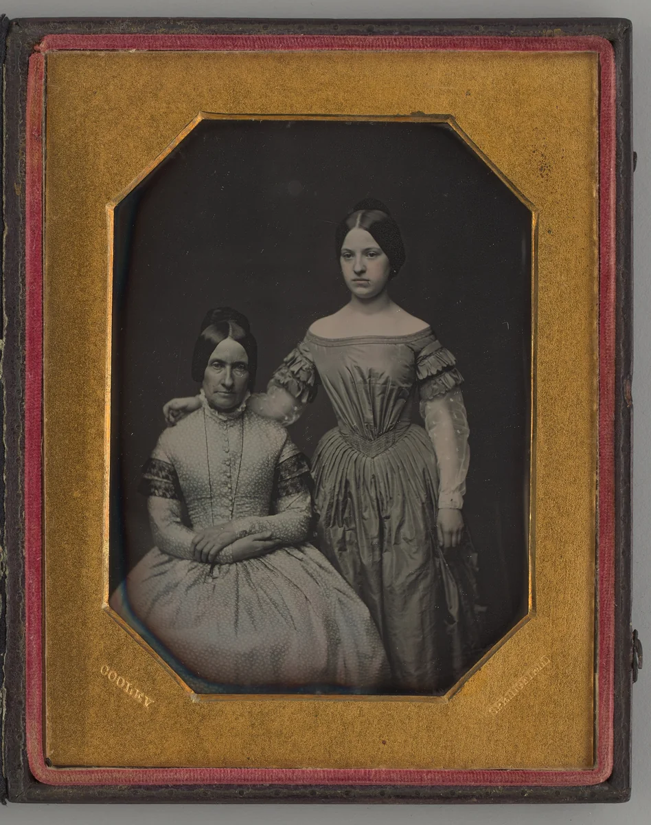 Untitled (Portrait of Seated Woman and Standing Girl) by Otis H. Cooley, other, 1847