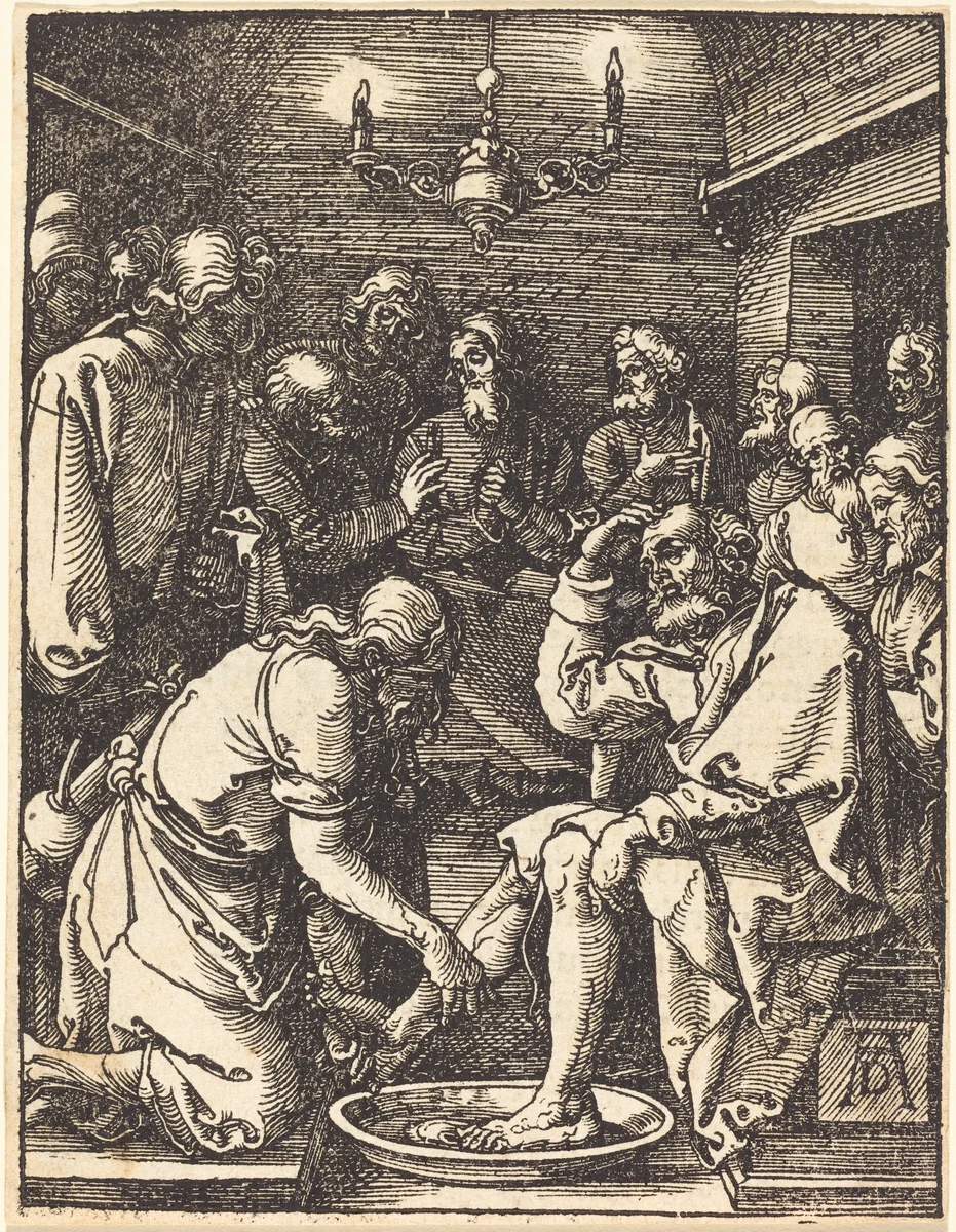 Christ Washing the Feet of the Disciples by Albrecht Dürer, print, 1471-1528