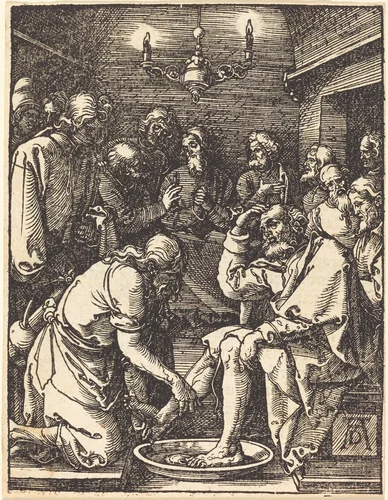 Christ Washing the Feet of the Disciples by Albrecht Dürer, print, 1471-1528
