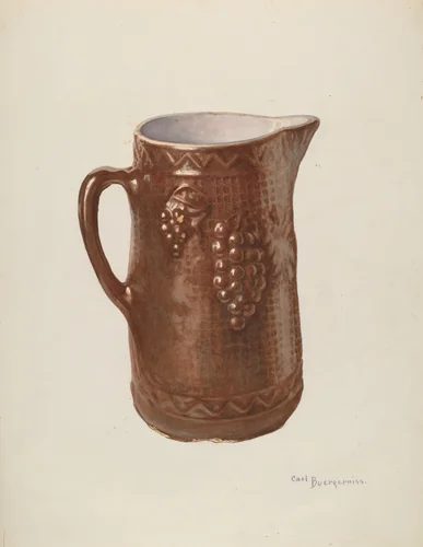 Pitcher by Carl Buergerniss, index of american design, 1940
