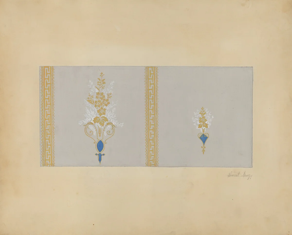 Wall Paper by Vincent Burzy, index of american design, 1937