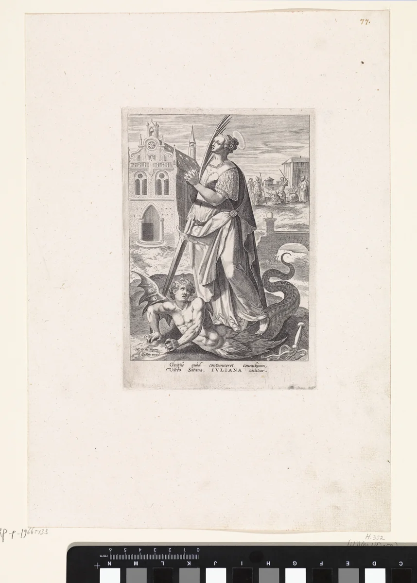 Heilige Juliana by Unknown, print, 1583-1587