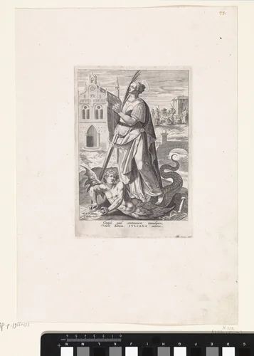 Heilige Juliana by Unknown, print, 1583-1587