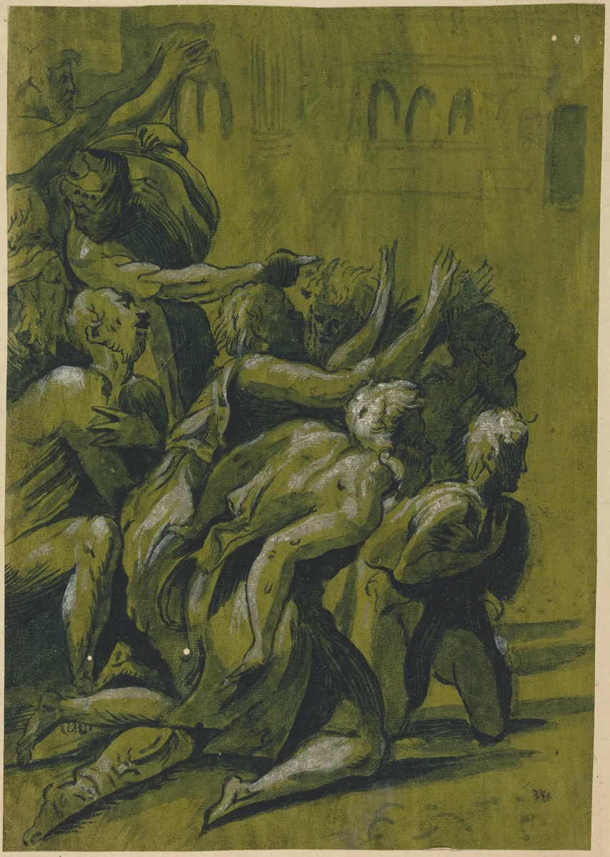 Nine Figures by Anonymous Artist, drawing, 1470-1560