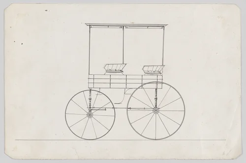 Design for Jersey Wagon by Brewster & Co., drawing, 1850-1870