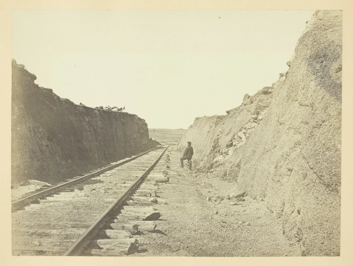 Malloy's Cut, Sherman Station, Laramie Range by Andrew J. Russell, photograph, 1868-1869