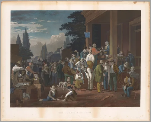 The County Election by George Caleb Bingham, print, 1854