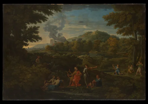 Orpheus and Eurydice by Nicolas Poussin, painting, 1650-1674