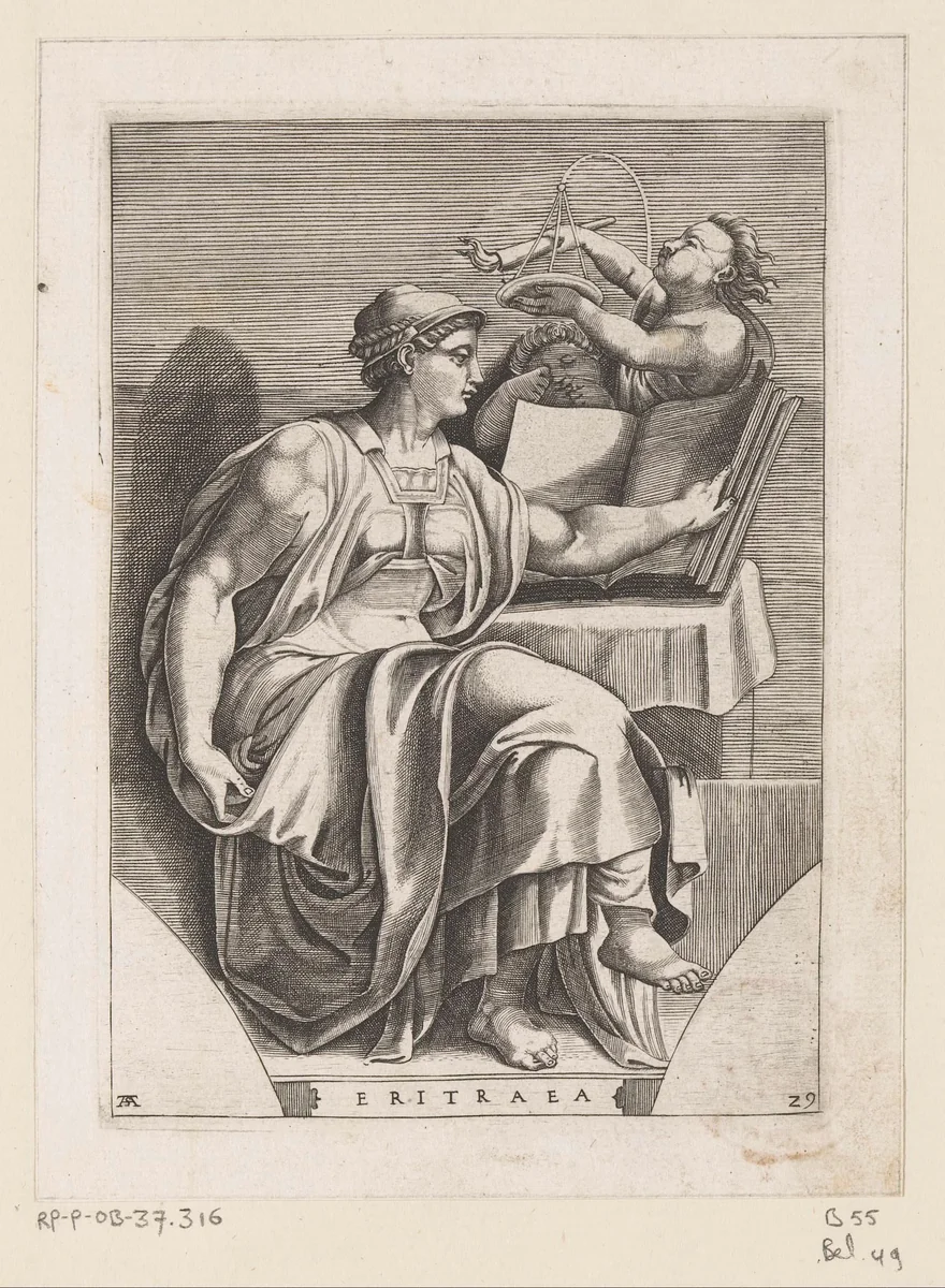 Sibille van Erythrae by Unknown, print, 1585