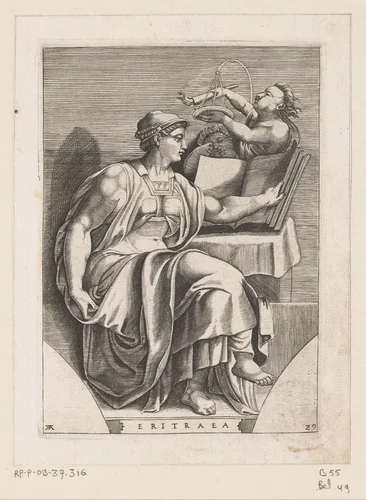 Sibille van Erythrae by Unknown, print, 1585
