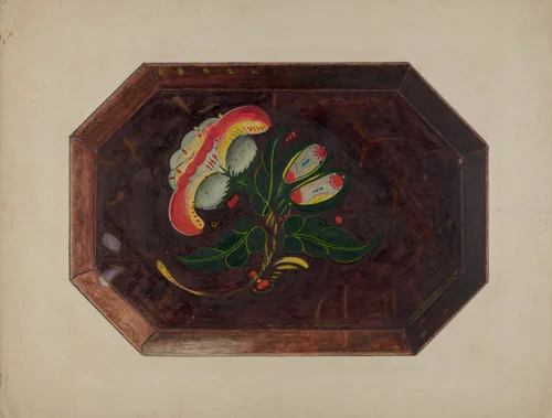 Toleware Tray by Raymond McGough, index of american design, 1941