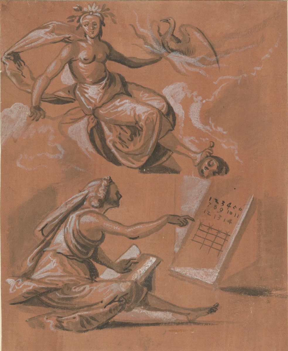 Faam en Arithmetica by anonymous, drawing, 1550-1599