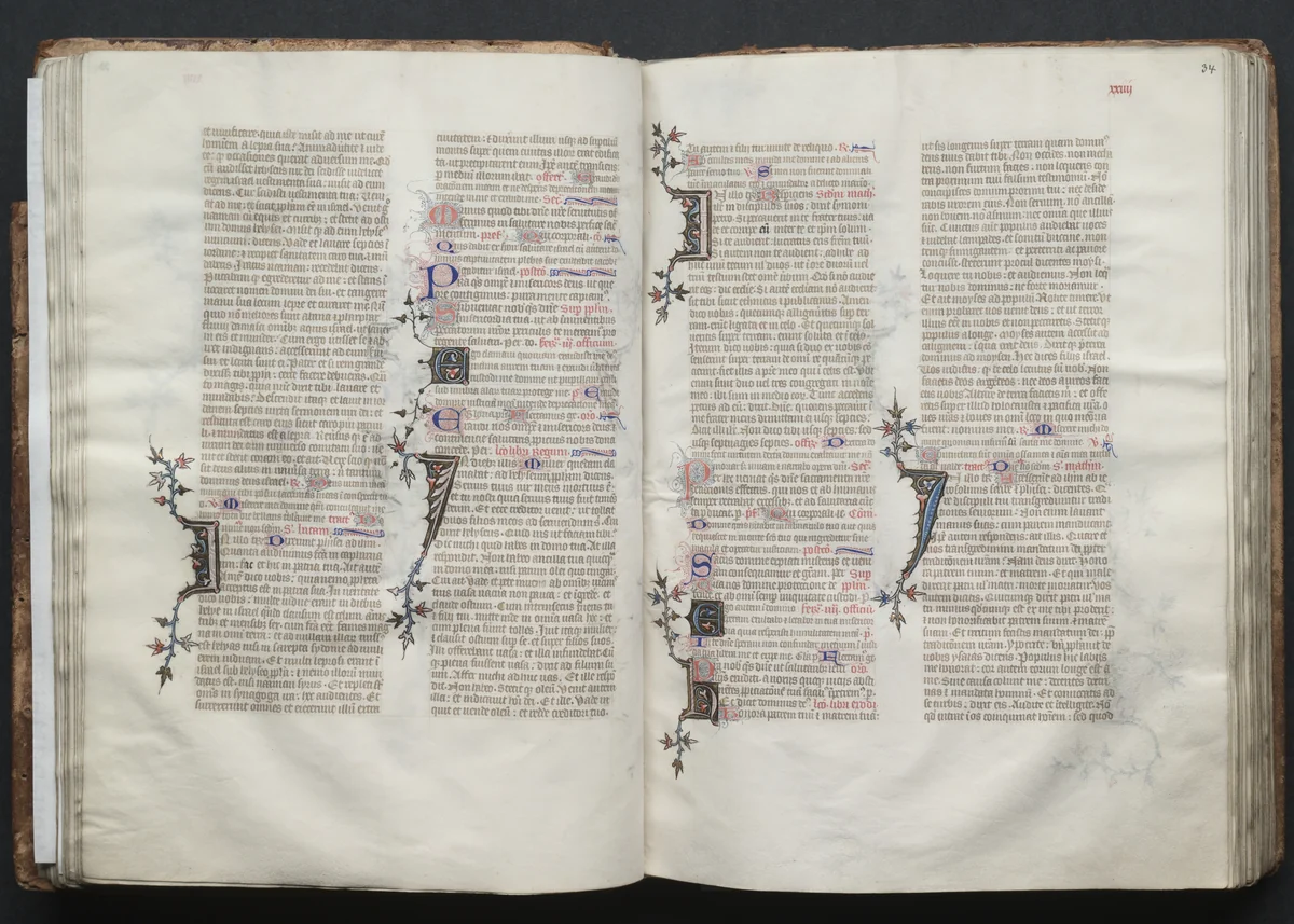 The Gotha Missal: Fol. 33v, Text by Master of the Boqueteaux, book, 1370-1380