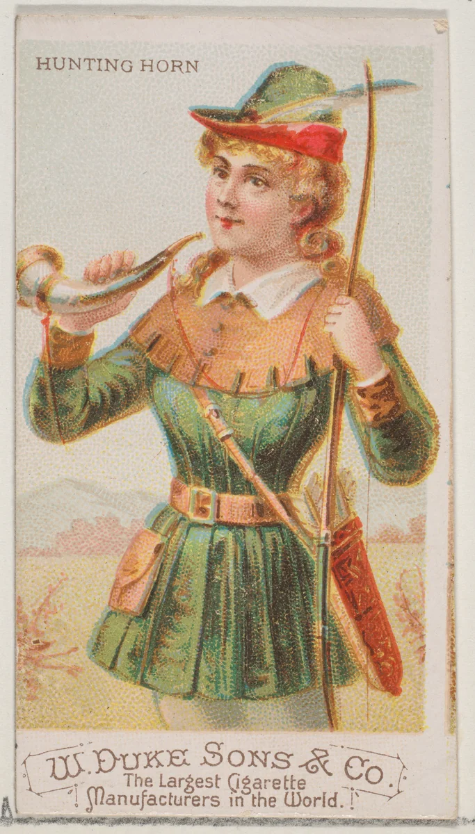Hunting Horn, from the Musical Instruments series (N82) for Duke brand cigarettes by W. Duke, Sons & Co., print, 1888