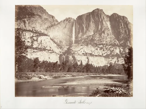Yosemite Falls, 2,634 feet by Carleton E. Watkins, photograph, 1870-1874