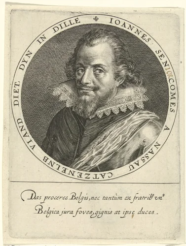 Portret van Johan VII, graaf van Nassau-Siegen by Crispijn van de Passe, print, 1615