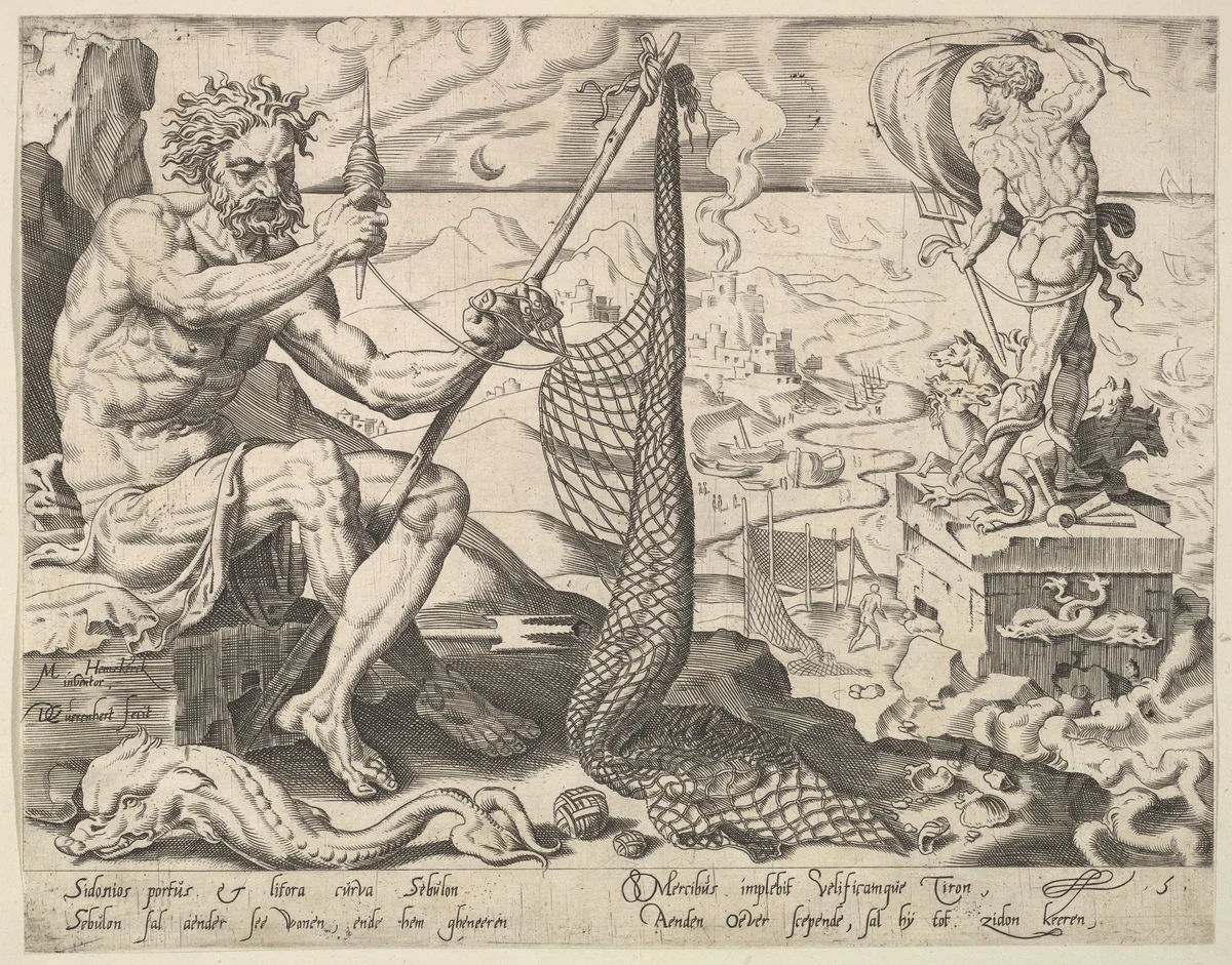 Zebulun, from "The Twelve Patriarchs" by Maarten van Heemskerck, print, 1550
