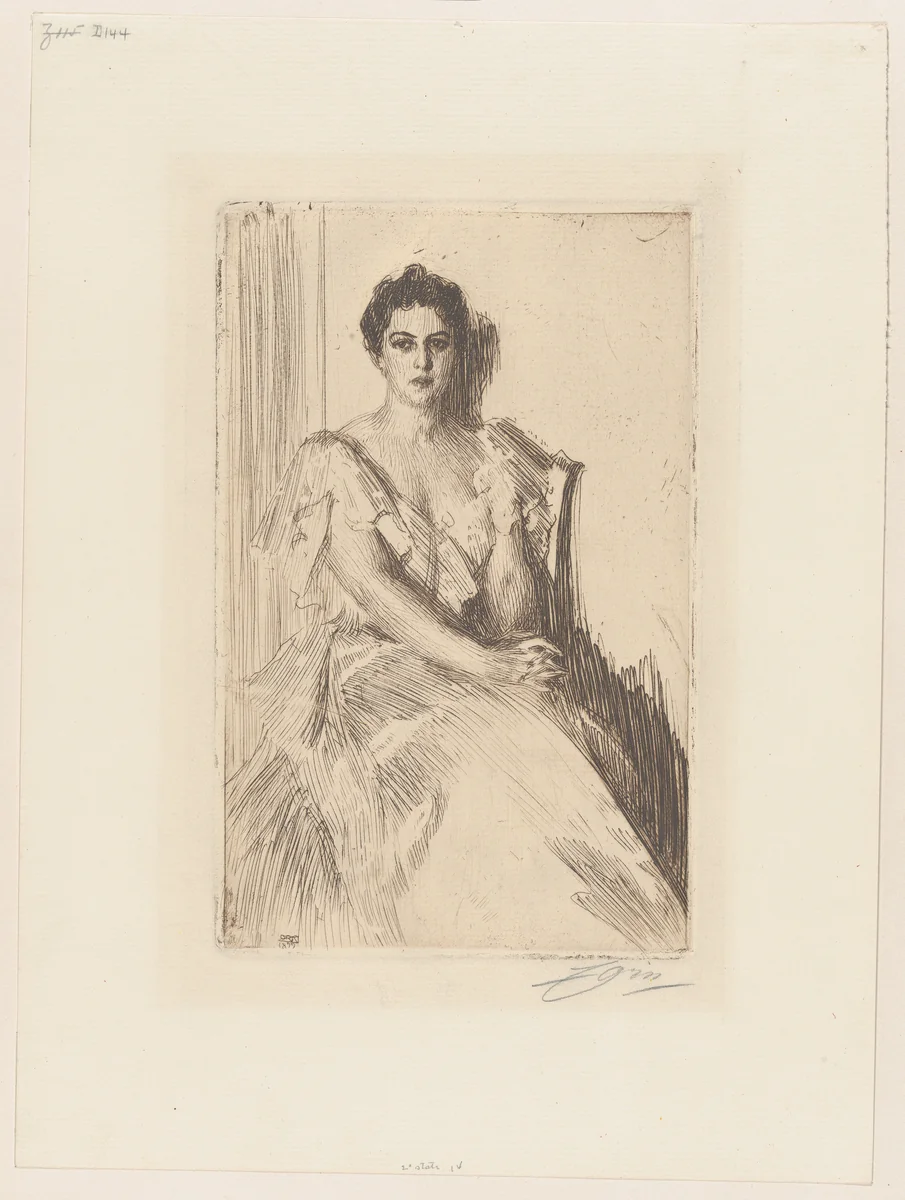 Mrs. Grover Cleveland II by Anders Zorn, print, 1899