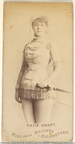 Katie Uhart, from the Actors and Actresses series (N45, Type 1) for Virginia Brights Cigarettes by Allen & Ginter, photograph, 1885-1891