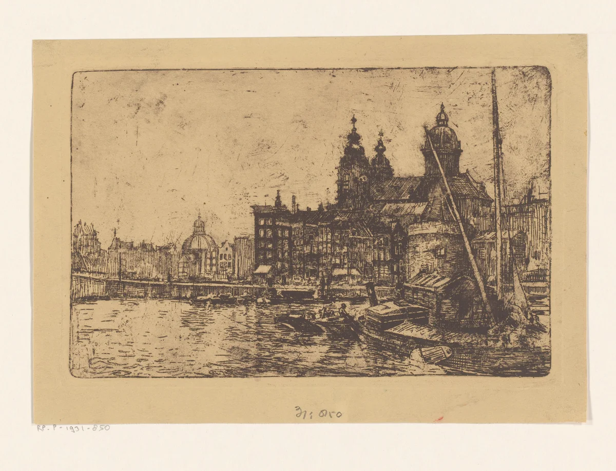 Prins Hendrikkade by Cornelis Brandenburg, print, 1894-1931
