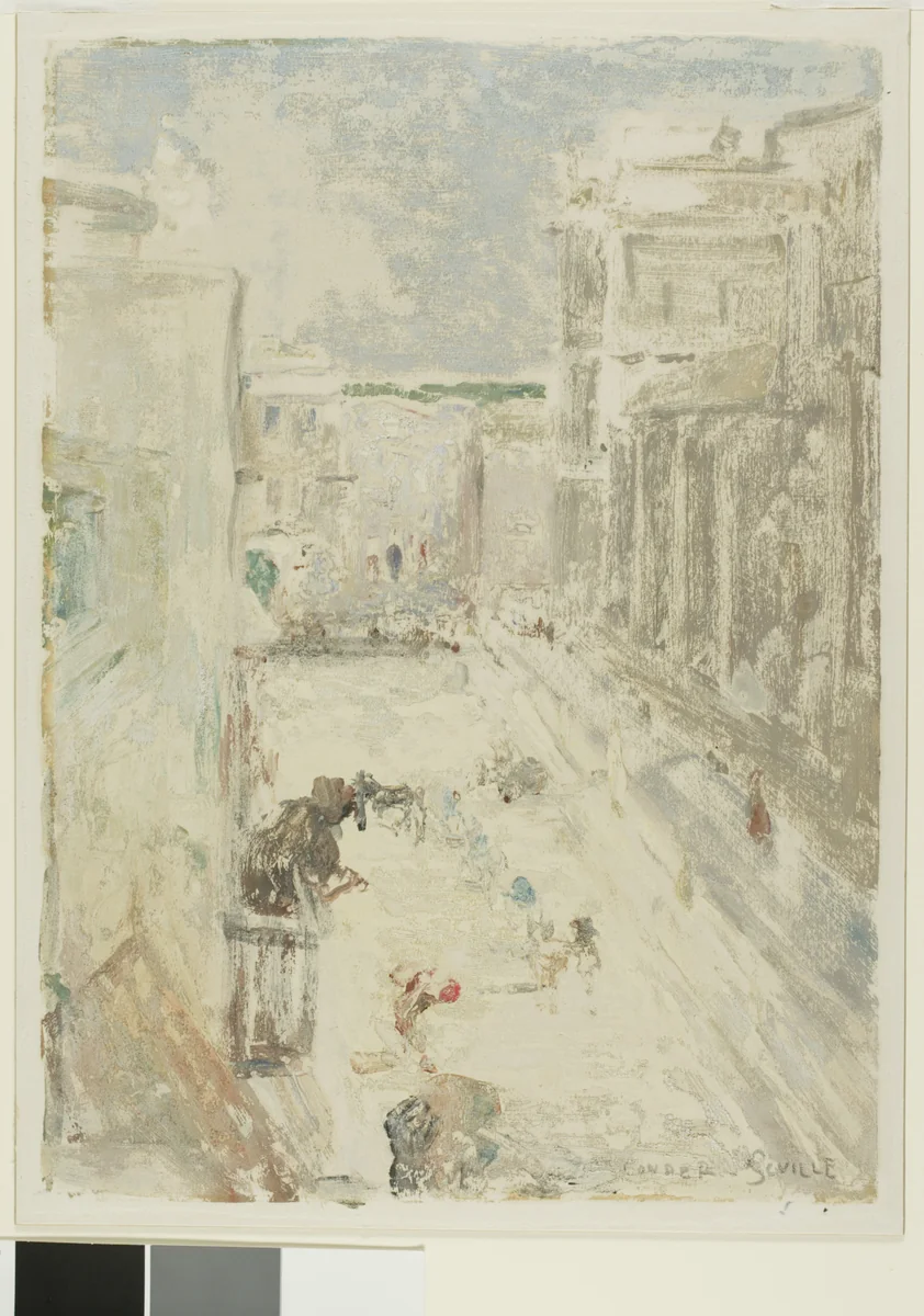 Street in Seville by Charles Conder, print, 1905