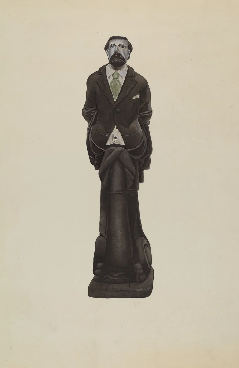Figurehead: "Brooks Walker" by F.W. Powell, index of american design, 1938