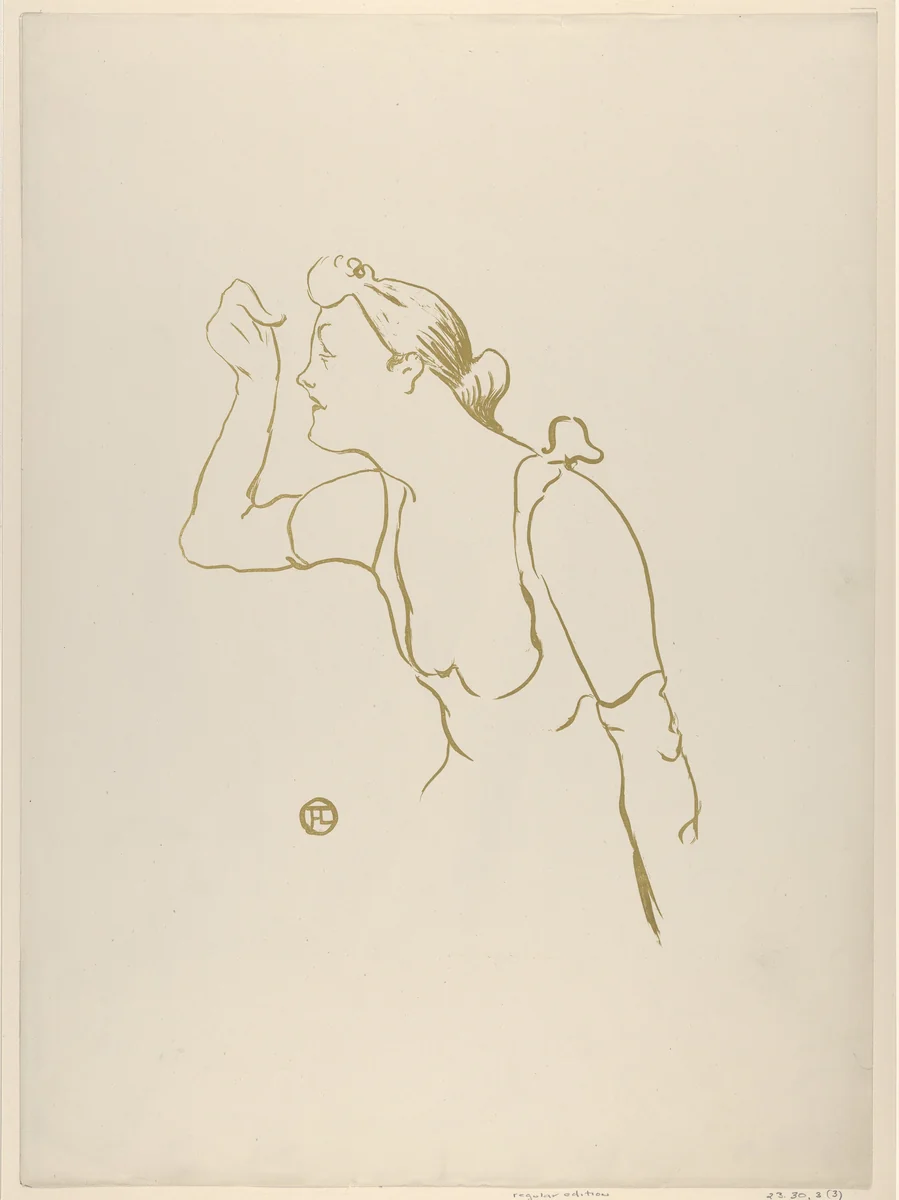 Paula Brébion (from Le Café Concert) by Henri de Toulouse-Lautrec, print, 1893