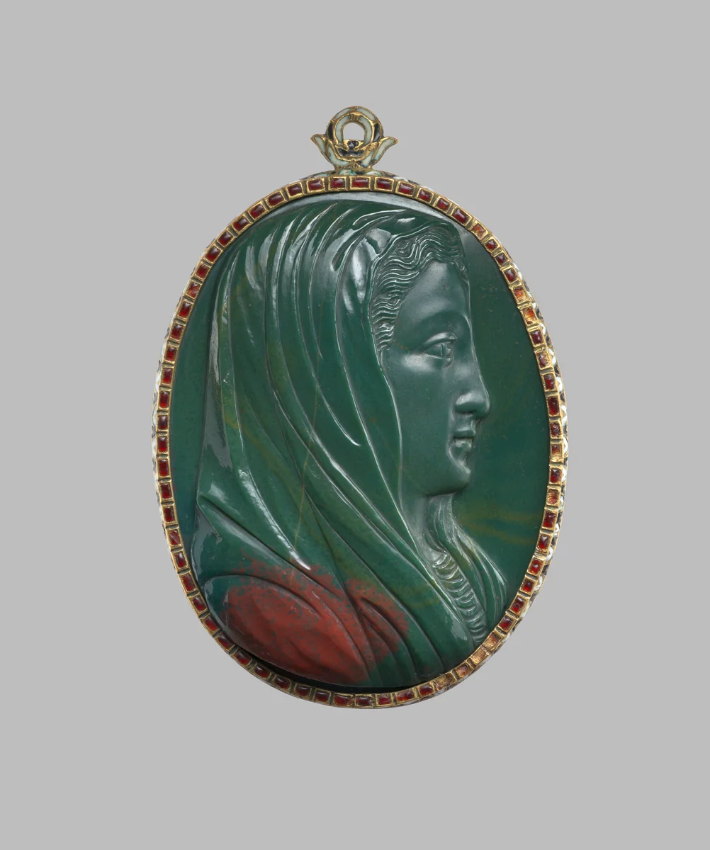 Pendant with head of the Virgin by Ottavio Miseroni, other, 1600-1615