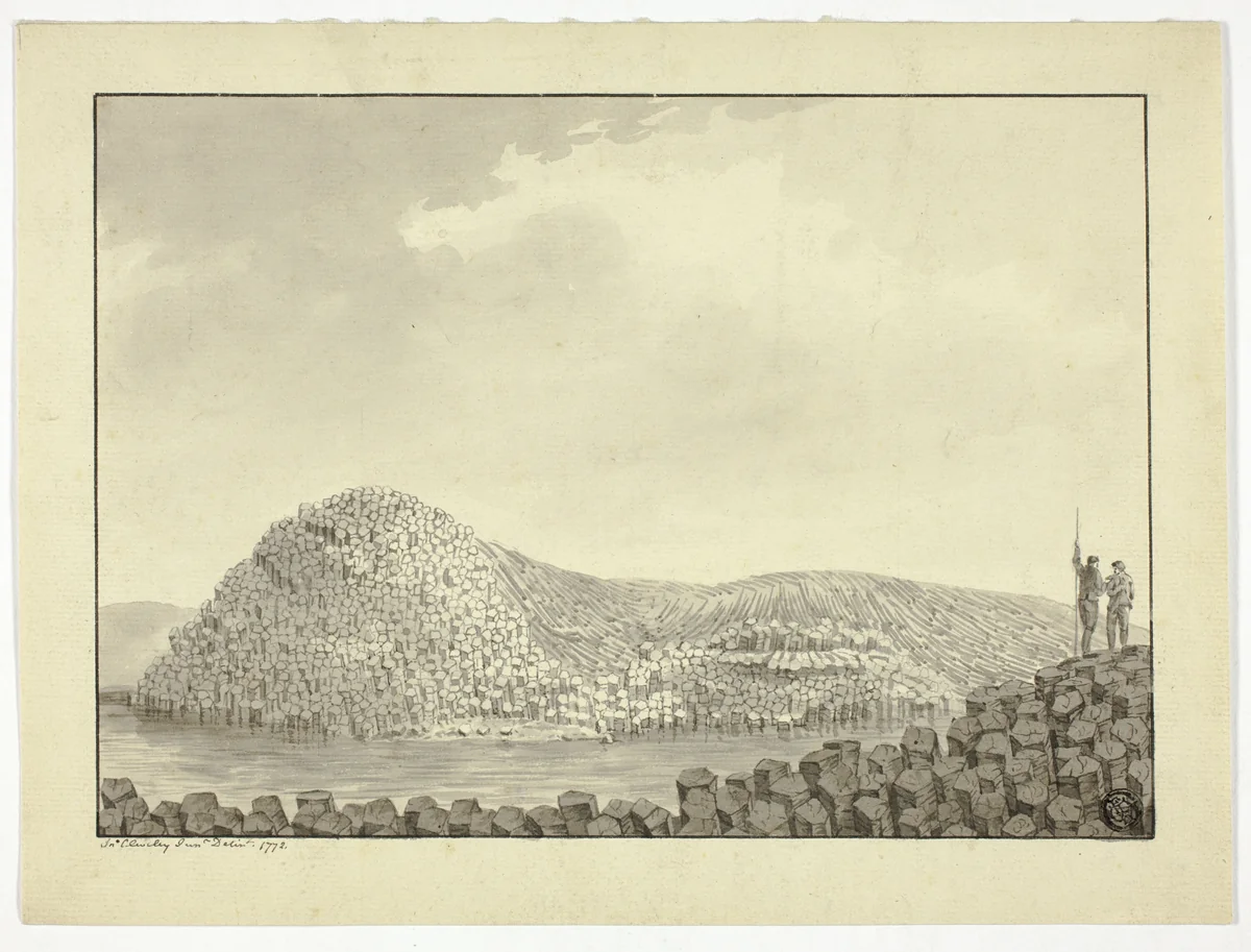Giant's Causeway by John Clevely, drawing, 1772