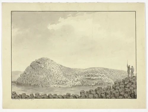 Giant's Causeway by John Clevely, drawing, 1772