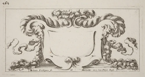 Cartouche by François Collignon; Stefano Della Bella, print, 1646