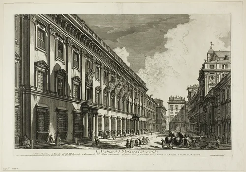 View of the Palazzo Odescalchi, from Views of Rome by Giovanni Battista Piranesi, print, 1750-1759