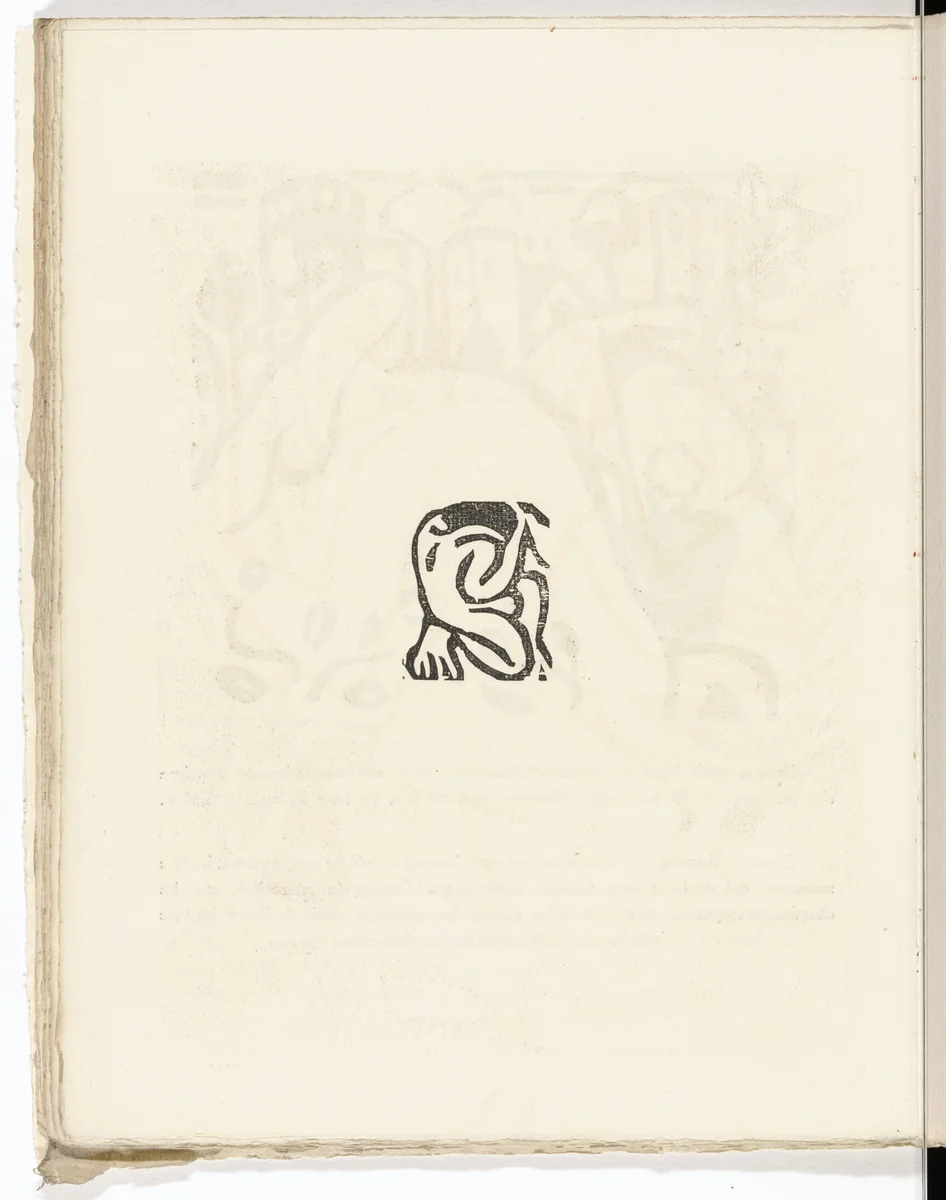 In-text plate (folio 28) from L'Enchanteur pourrissant by André Derain, illustrated book, 1909