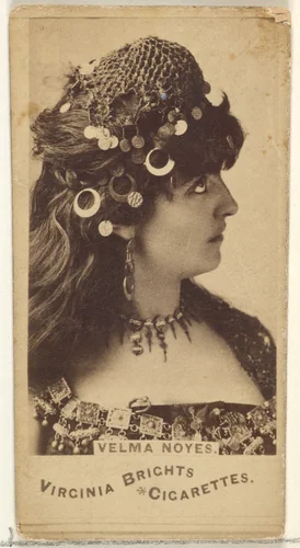 Velma Noyes, from the Actors and Actresses series (N45, Type 1) for Virginia Brights Cigarettes by Allen & Ginter, photograph, 1885-1891
