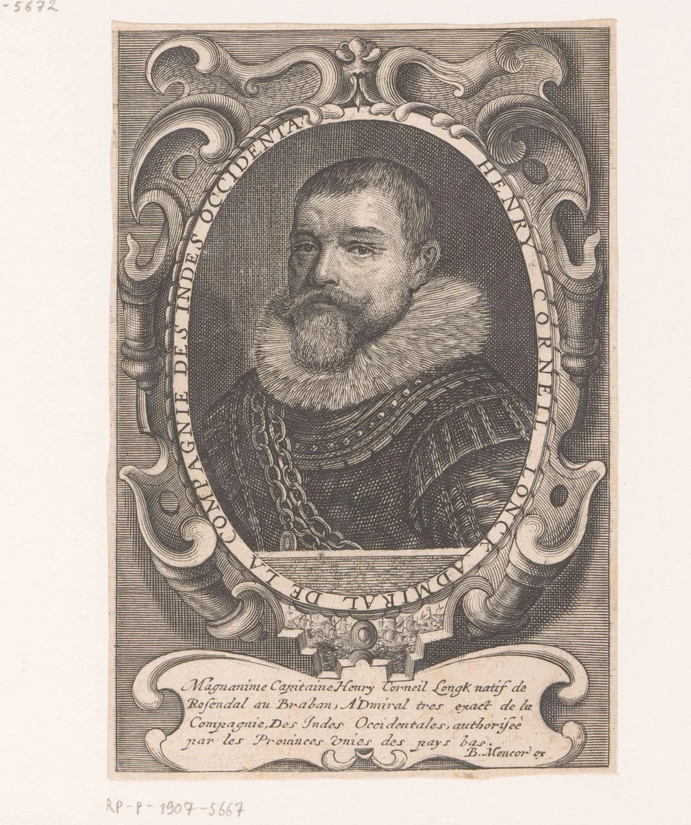 Portret van Hendrick Cornelisz Lonq by anonymous, print, 1610-1668
