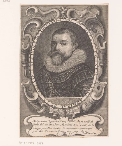 Portret van Hendrick Cornelisz Lonq by anonymous, print, 1610-1668