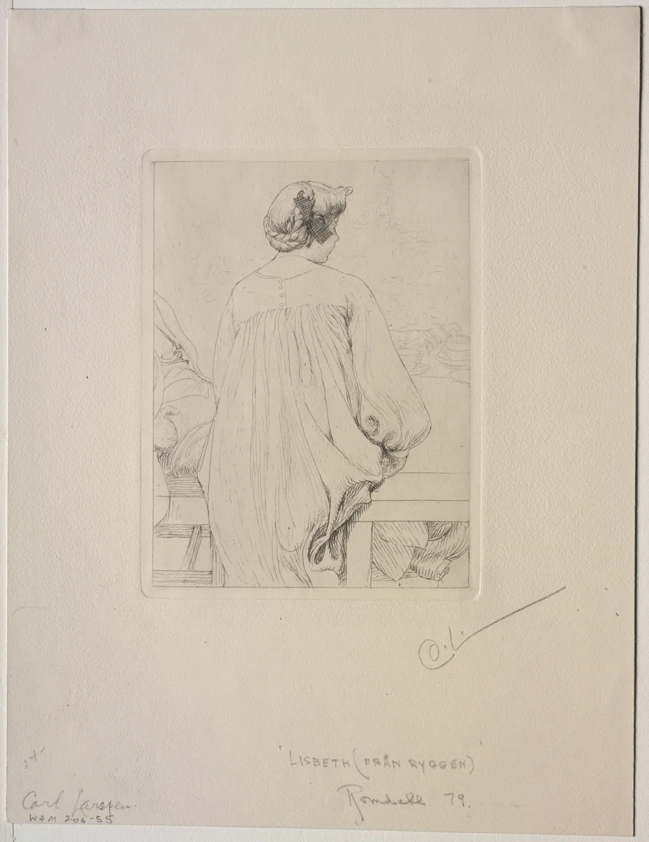 Lisbeth, Seen from Behind by Carl Larsson, print, 1911